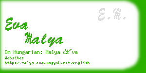 eva malya business card